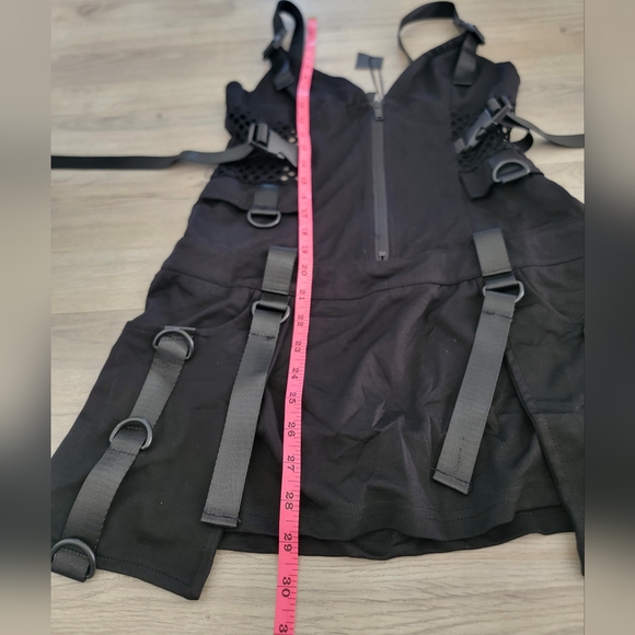 Dolls Kill Widow Darkly Devoted Dress Mini Utility sz Large - Picture 8 of 8